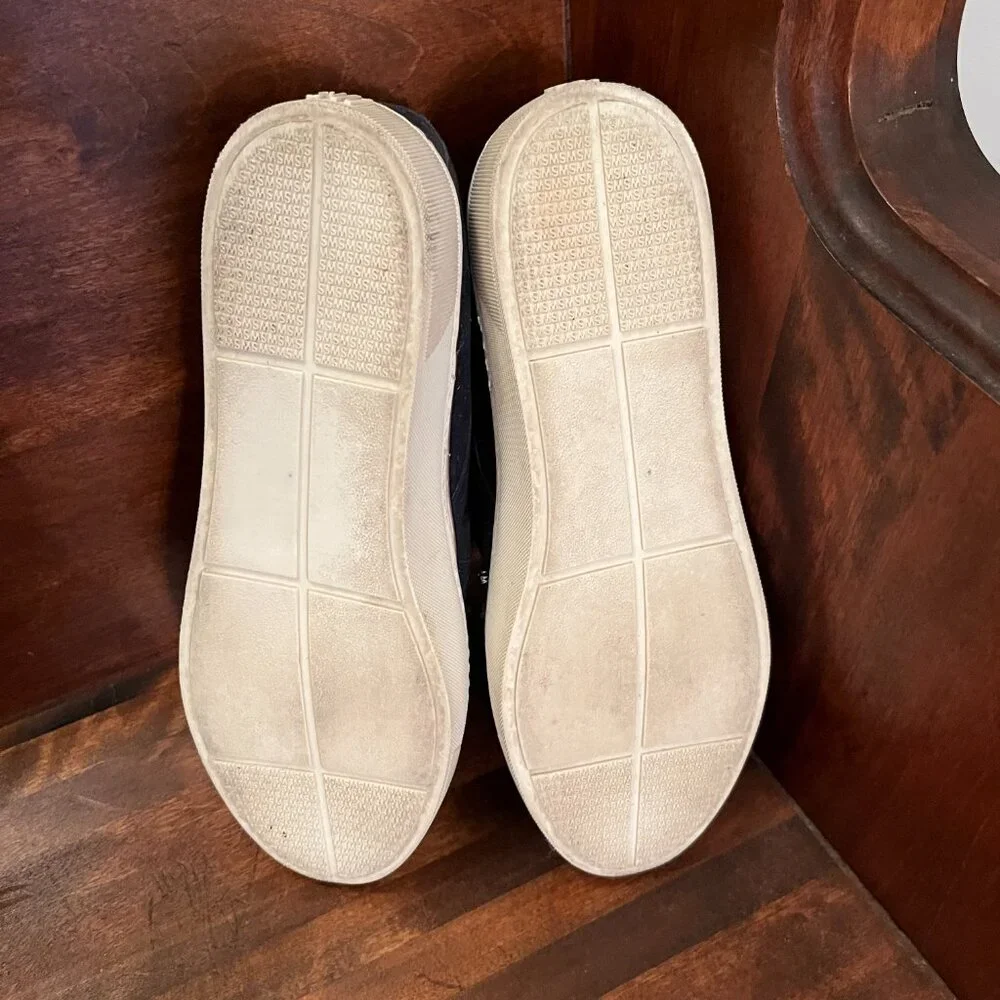 Stuart Weitzman Faux Pearl Crystal Studded Suede Sneakers Luxury Athleisure 5.5